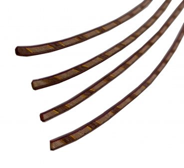 Einlage rotbraun / weiß, 1 Set = 4 Stück à 805x1,5x3,6mm